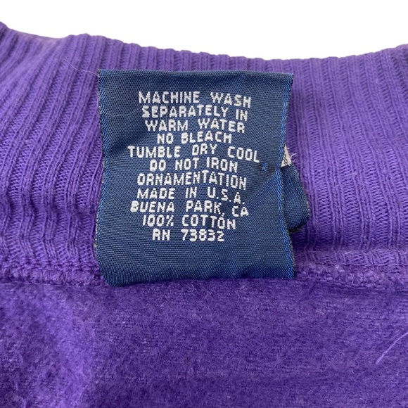 WEK THE WORLD Sweatshirt Womens Size 1 Purple Skiing Vail Vintage Mock Collar - Picture 6 of 9
